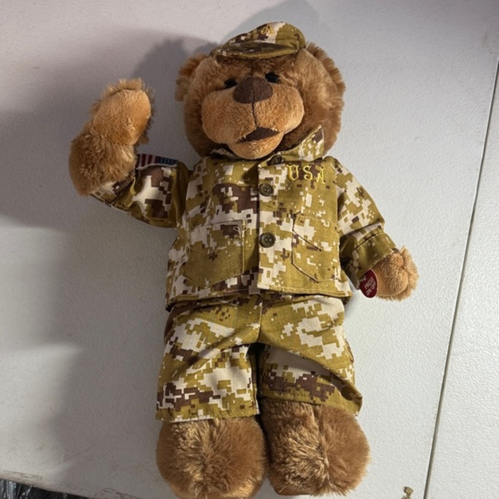 Dan Dee Saluting Army Teddy Bear Tested works perfect